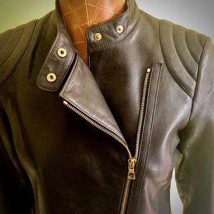 NEW! Ann Taylor gold Zippered Moto Jacket